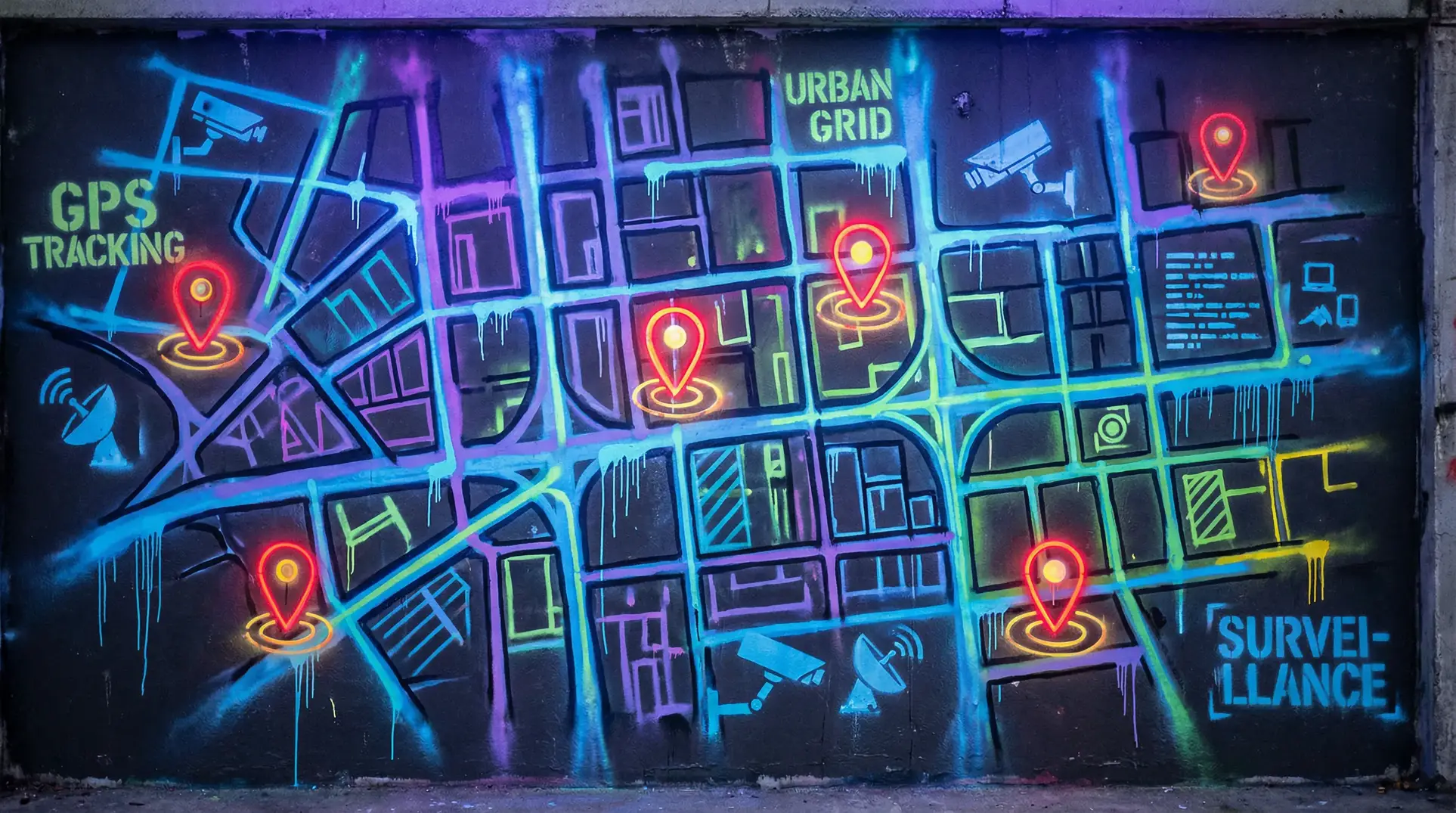 秘密教学1到100画免费 狗仔追踪地图 - 城市涂鸦风格